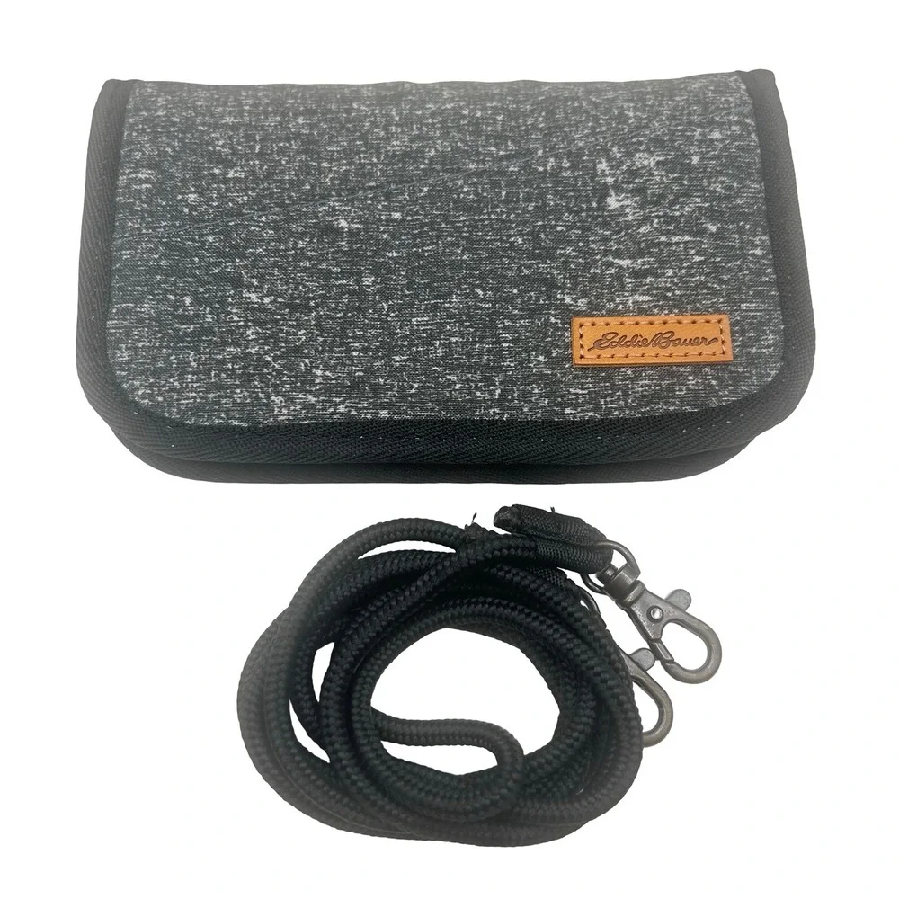 Eddie Bauer Heather Grey Travel Wallet Crossbody Bag Organizer Vacation Hiking